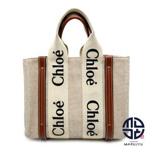 Chloe（クロエ） ハンドバッグ Woody スモール キャンバス/レザー