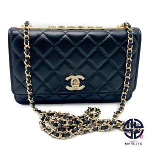 CHANEL（シャネル） 黒 キャビアスキン マトラッセ ゴールド金具 2