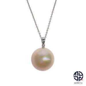 ペンダントトップ 約5.7g K18YG マベパール約15.4ミリ ルビー