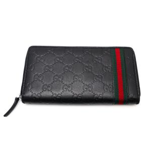 GUCCI グッチ 黒 ラウンドファスナー 長財布｜marujyu78-brand