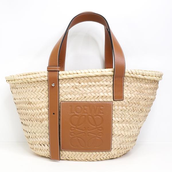 LOEWE ロエベ バスケットバッグ かごバッグ ミディアム ナチュラル ヤシの葉 カーフ