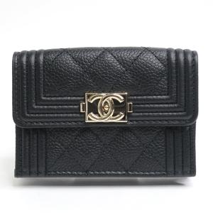 【Gカード付】CHANEL マトラッセ ラムスキン ブラック 長財布 ラウンド CHANEL（シャネル） 2.55 マトラッセ ラウンドファスナー長財布 黒×GP