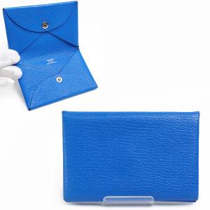 HERMES（エルメス） カルヴィ デュオ ネイビー系 カードケース コイン