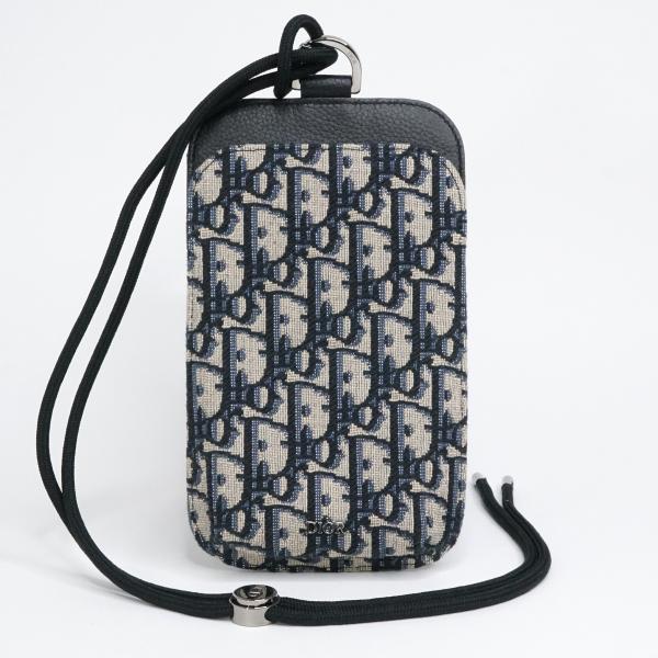 DIOR ディオール オブリーク キャンバス ファブリック フォンポーチ ショルダー