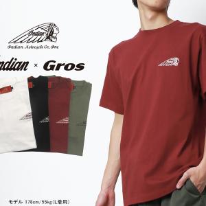Tシャツ メンズ Gros 半袖 インディアン ロゴ｜marukawa7