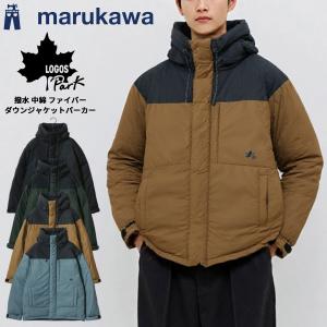 LOGOS park ロゴスパーク マウンテンパーカー メンズ 中綿ブルゾン マンパー マウンテンジャケット フーディー 切替え 撥水加工 ファイバーダウン M L LL XL 2L