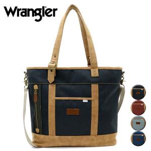 トートバッグ メンズ トートバッグ レディース 男女兼用 ショルダーバッグ 2WAY ファスナー付き 大きめ 大容量 Wrangler ラングラー