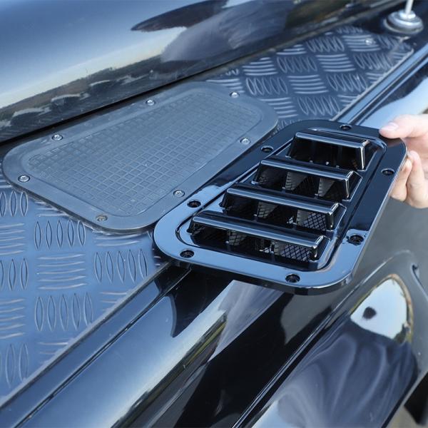 ボンネットスクープ ランドローバー ディフェンダー 90 110 130 2004-2019 フロン...