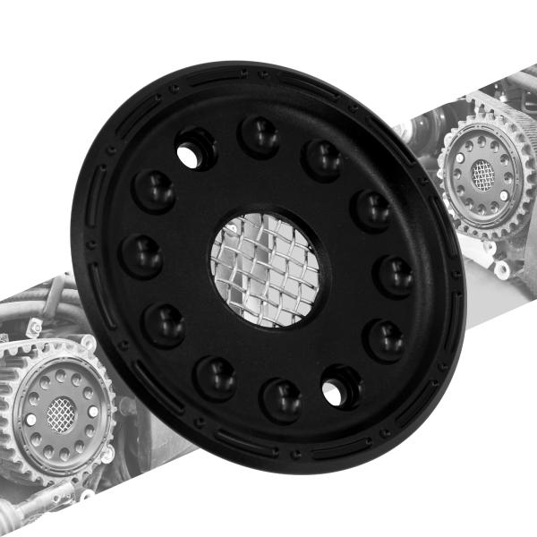 バイク用 マットブラック フロントプーリーガード ドライバエンジン ハーレー スポーツスター XL8...