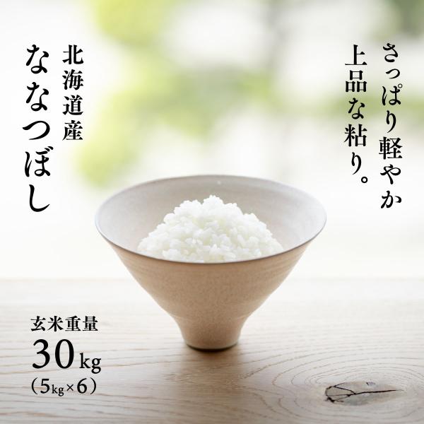 新米 北海道産 ななつぼし 30kg 玄米 白米 令和7年産 産地限定 米 お米 送料無料 真空パッ...