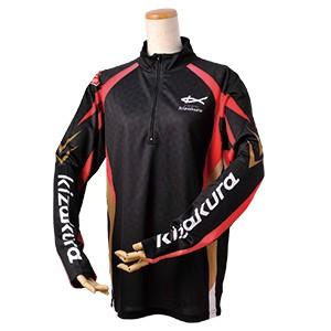 kizakura（キザクラ） Kz-Z1 ジップアップシャツ レッド 吸湿速乾 UV