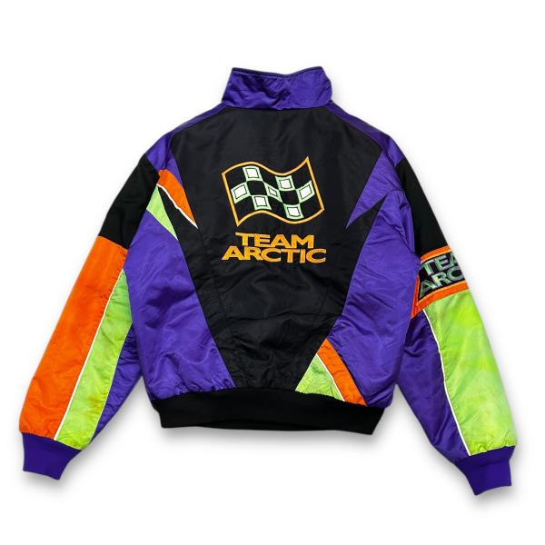 【L】USA 古着 ARCTICWEAR USA製 デザイン ライナー付き ナイロンジャケット マウ...