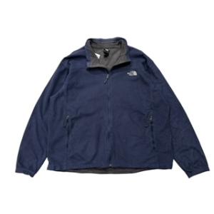 【XXL】USA 古着 ノースフェイス THE NORTH FACE フリース フルジップ　ワンポイ...
