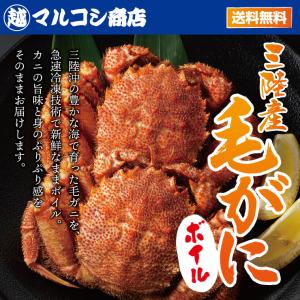 送料無料 岩手県北三陸産 ボイル 毛ガニ 約4...の詳細画像1