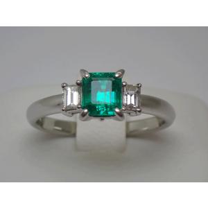PT900 エメラルド リング 1.07CT : KOMEHYO ONLINESTORE Yahoo!店 