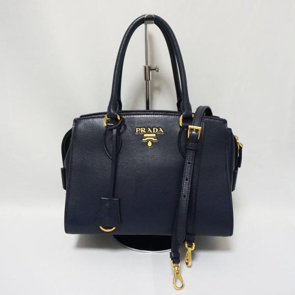 PRADA プラダ　2way ハンドバック　ショルダーバック　斜め掛け　BALTICO バルト海の紺...