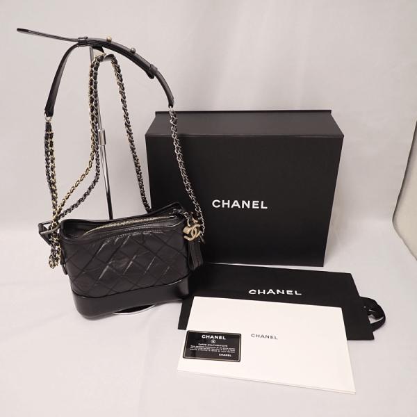 CHANEL シャネル ガブリエルドゥシャネル スモールホーボーバッグ ブラック A91810 ヴィ...