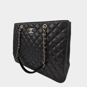 CHANEL チェーンウォレット マトラッセ キャビアスキン ブラック