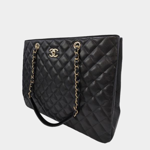 【未使用品】CHANEL シャネル マトラッセ キャビアスキン チェーントートバッグ　大容量☆ショッ...