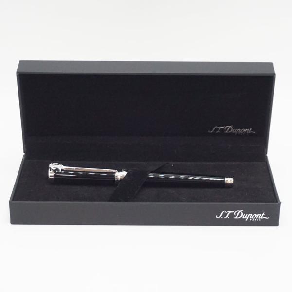 【新品同様 美品】デュポン S.T.Dupont キャップ式ローラーボールペン スウォード ブラック...