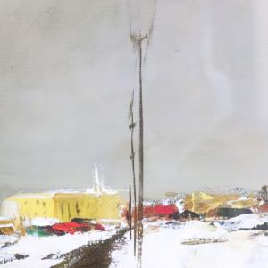 葛西四雄 Yotsuo Kasai 「雪の郊外...の詳細画像4