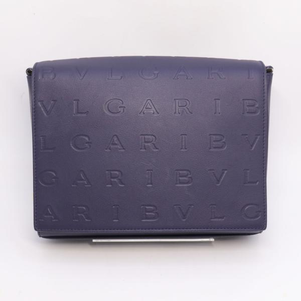 BVLGARI ブルガリ マン メッセンジャーバッグ 292713 ポセイドンラピスブルー ネイビー...