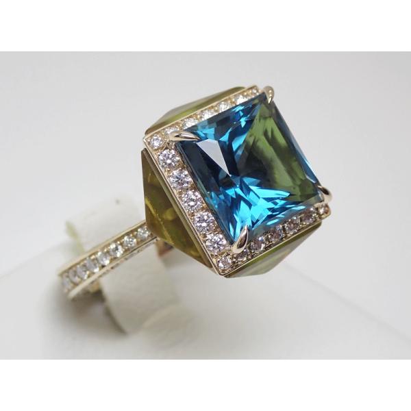 Chantecler シャンテクレール 750 ゴールド ピアチェッタ ロンドンブルートパーズ ダイ...