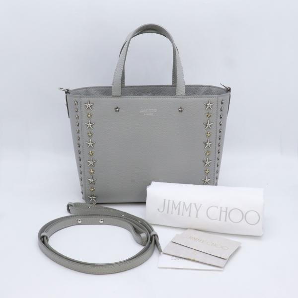 未使用 JIMMY CHOO ジミーチュウ ペガシ スタースタッズ トートバッグ S UUF MOO...