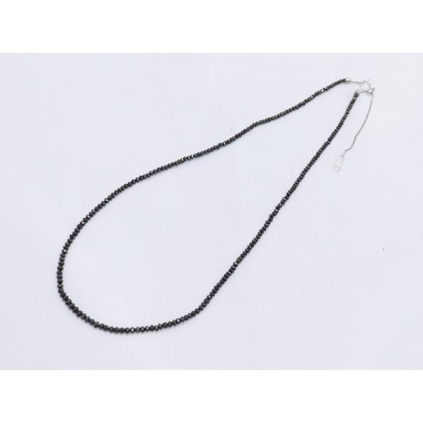 K18WG 天然ブラックダイヤモンド ネックレス BD20.75ct  ネック約41-46cm 総重...