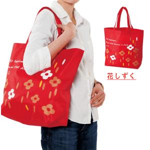 アポロ いちごチョコレートデザイン トートバッグ 明治 アポロチョコレート いちご エコバッグ 底にマチ付 収納袋付き 大