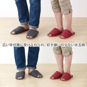 い草スリッパ 和風水玉 1足 ドット柄 室内 ...の詳細画像2