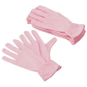 綿ソフト手袋 12枚入（６双組）ピンク 園芸用 ハンドクリームを塗った後 保湿 アンダー手袋 下履き用 薄手 皿洗い