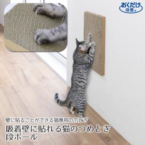 ネコ 猫 爪とぎ ペット お世話グッズ 消耗品 猫用品  爪とぎ 爪研ぎ ダンボール 段ボール 吸着壁に貼れる猫のつめとぎ 段ボール KV-84｜marumall