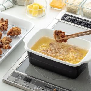 ホーロー天ぷら鍋 角型 ih対応 天ぷら鍋 ミ...の詳細画像4