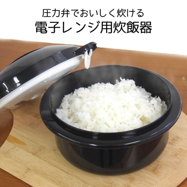 圧力弁でおいしく炊ける電子レンジ用炊飯器 炊飯器 電子レンジ 簡単 お米 炊く 2合炊き 電子レンジ...