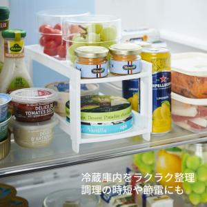 冷蔵庫 冷蔵庫内収納 収納ラック 収納棚 2段...の詳細画像1