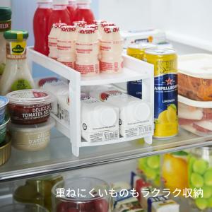 冷蔵庫 冷蔵庫内収納 収納ラック 収納棚 2段...の詳細画像4