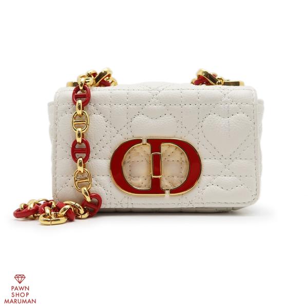 Christian Dior クリスチャンディオール ディオール カロ マイクロチェーンショルダーバ...