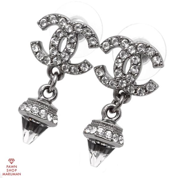 CHANEL シャネル ラインストーン ピアス C20V AB2241 ラインストーン×メタル クリ...