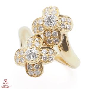 NOJESS ノジェス K10 0.01ct クラウン ピンキー リング 指輪 イエロー