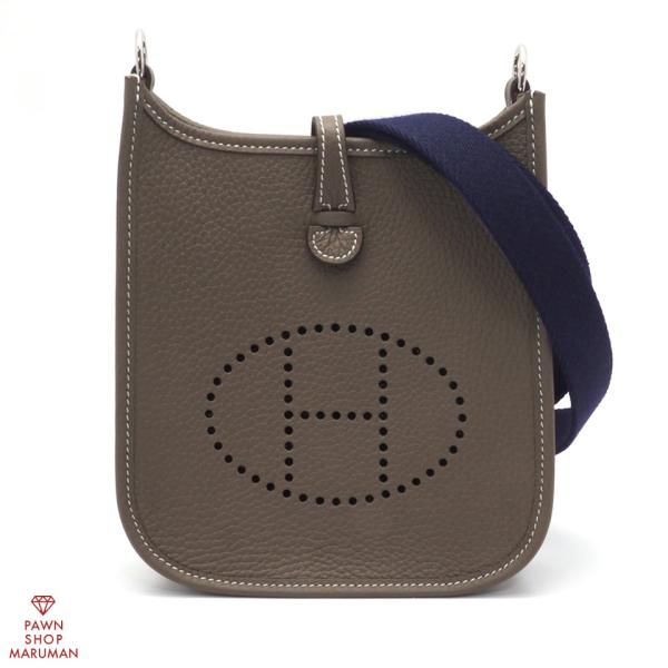 HERMES エルメス エヴリン TPM 16 アマゾン W刻印 トリヨンクレマンス エトゥープ×ブ...
