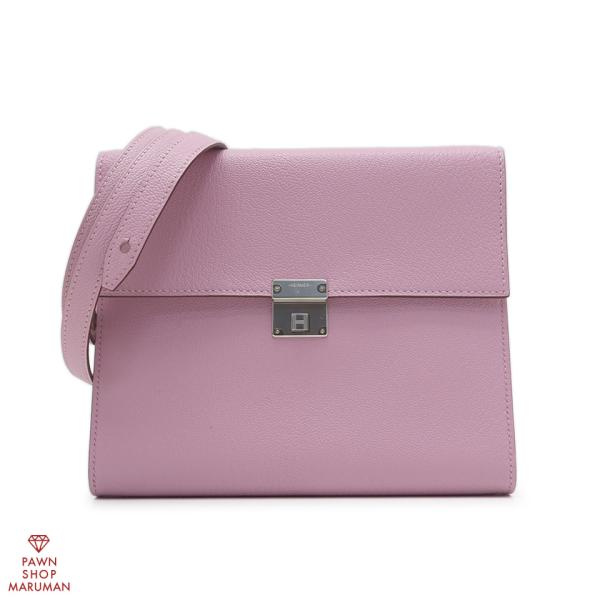 HERMES エルメス クリック16 U刻印 シェーブル モーヴシルベストル(推定)×シルバー金具 ...