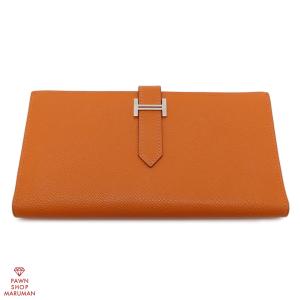 HERMES（エルメス） フラット ヨッティングGM ポーチ コットン ブルー