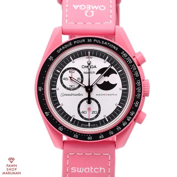 SWATCH スウォッチ オメガコラボ ミッショントゥ ザ ピンク ムーンウォッチ SO33P700...