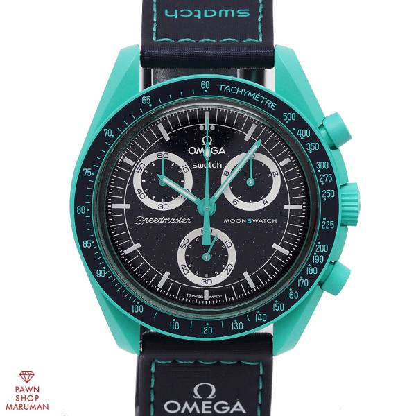 SWATCH スウォッチ オメガコラボ ミッションオンアース ポーラーライツ SO33L103 クォ...