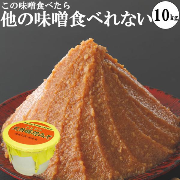 味噌 化学調味料無添加味噌 手作り味噌 グルテンフリー  ヴィーガン 10kgポリ樽 「ふくしまプラ...