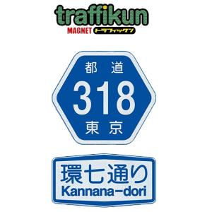 【 都道318号・環七 】 道路標識  「案内、指示標識シリーズ」・ステッカー｜marumaru-shop