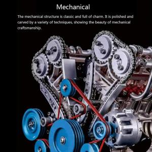 V8 エンジンモデルキット、動作機能付き DI...の詳細画像2