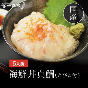 海鮮丼 タイ 鯛 タイ丼 たれ付き 国産 海鮮丼の素  海鮮丼の具 セット 冷凍 取り寄せ 5人前 送料無料 内祝い 誕生日 プレゼント ギフト 食べ物｜marumatsu13131