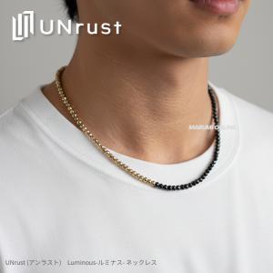 UNrust (アンラスト) ルミナス ネックレス 磁気ループ 磁気ネックレス 医療機器認証 フェライト永久磁石 110ミリテスラ 100個以上 SUS 316L UN-101